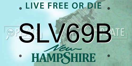 SLV69B New Hampshire License Plate