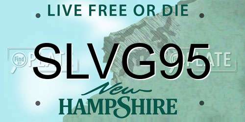 SLVG95 New Hampshire License Plate