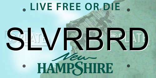 SLVRBRD New Hampshire License Plate