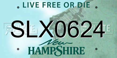 SLX0624 New Hampshire License Plate