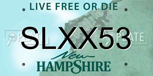 SLXX53 New Hampshire License Plate