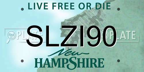 SLZI90 New Hampshire License Plate
