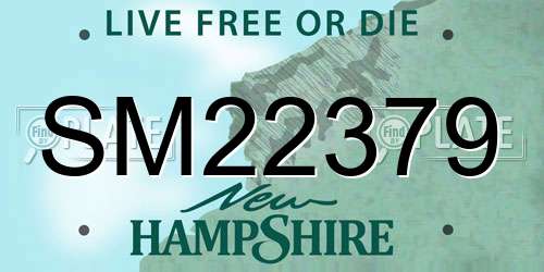 SM22379 New Hampshire License Plate