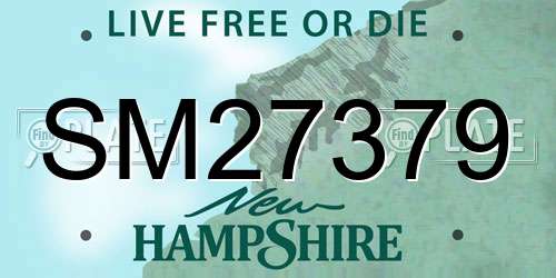 SM27379 New Hampshire License Plate