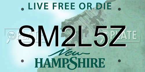 SM2L5Z New Hampshire License Plate