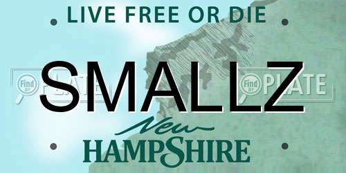 SMALLZ New Hampshire License Plate