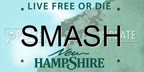 SMASH New Hampshire License Plate