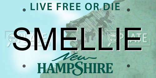 SMELLIE New Hampshire License Plate