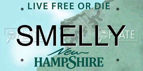 SMELLY New Hampshire License Plate