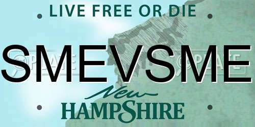 SMEVSME New Hampshire License Plate