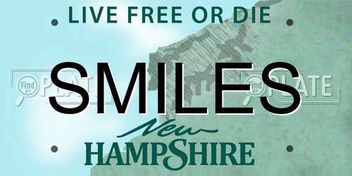 SMILES New Hampshire License Plate