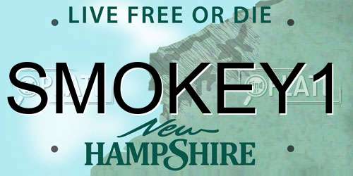 SMOKEY1 New Hampshire License Plate