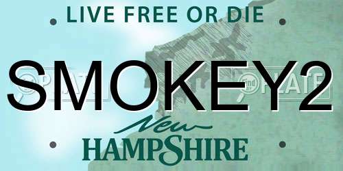SMOKEY2 New Hampshire License Plate