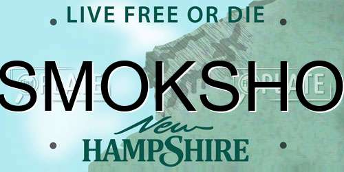 SMOKSHO New Hampshire License Plate