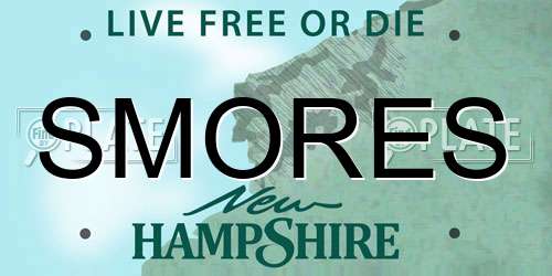 SMORES New Hampshire License Plate