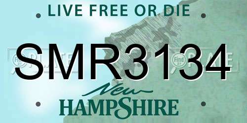 SMR3134 New Hampshire License Plate