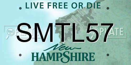 SMTL57 New Hampshire License Plate