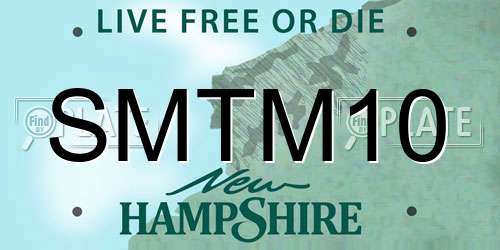 SMTM10 New Hampshire License Plate