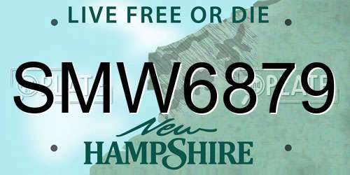 SMW6879 New Hampshire License Plate