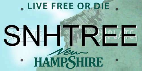 SNHTREE New Hampshire License Plate