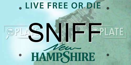 SNIFF New Hampshire License Plate