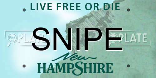 SNIPE New Hampshire License Plate
