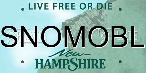 SNOMOBL New Hampshire License Plate