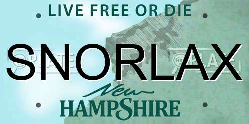 SNORLAX New Hampshire License Plate