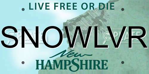 SNOWLVR New Hampshire License Plate