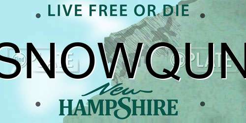 SNOWQUN New Hampshire License Plate