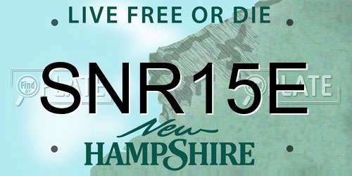 SNR15E New Hampshire License Plate