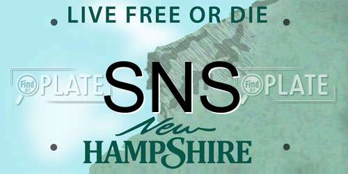 SNS New Hampshire License Plate