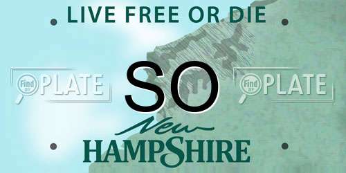 SO New Hampshire License Plate