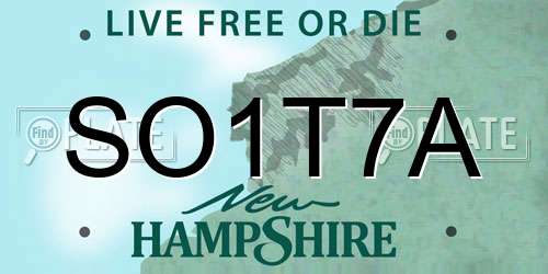 SO1T7A New Hampshire License Plate