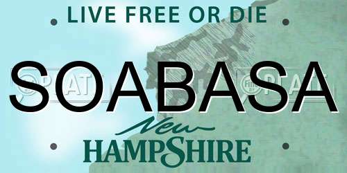 SOABASA New Hampshire License Plate
