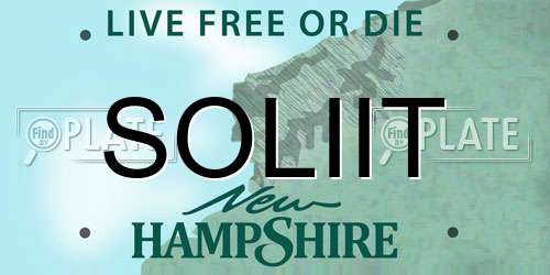 SOLIIT New Hampshire License Plate