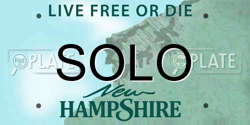 SOLO New Hampshire License Plate