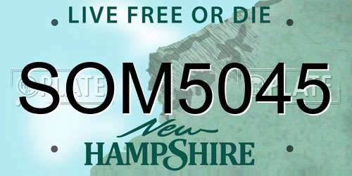SOM5045 New Hampshire License Plate