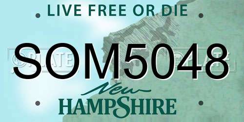 SOM5048 New Hampshire License Plate