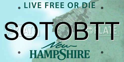 SOTOBTT New Hampshire License Plate