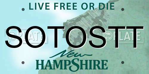 SOTOSTT New Hampshire License Plate