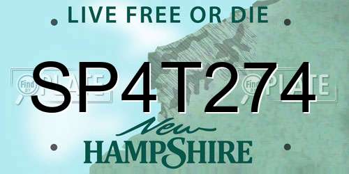 SP4T274 New Hampshire License Plate