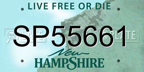 SP55661 New Hampshire License Plate