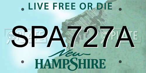 SPA727A New Hampshire License Plate