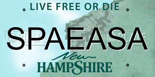 SPAEASA New Hampshire License Plate