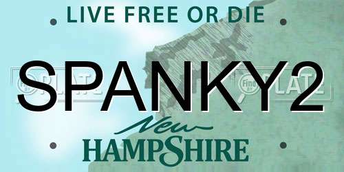 SPANKY2 New Hampshire License Plate