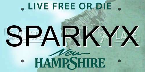 SPARKYX New Hampshire License Plate