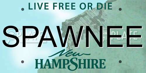 SPAWNEE New Hampshire License Plate