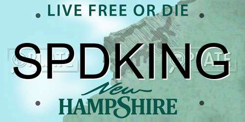 SPDKING New Hampshire License Plate