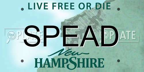 SPEAD New Hampshire License Plate